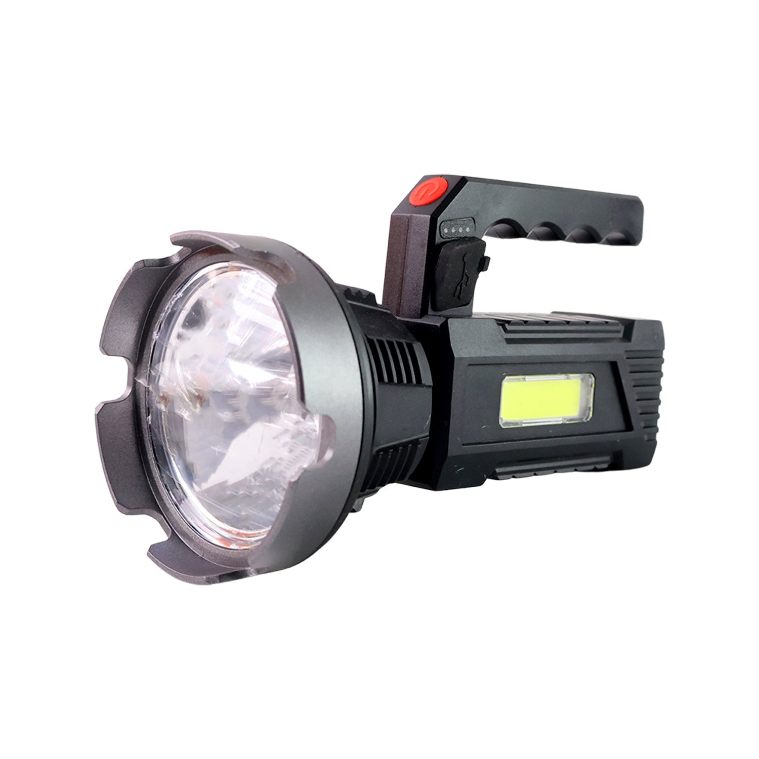 Long-Range Rechargeable USB Torch with Side COB Light Long-Range Rechargeable USB Torch with Side COB Light